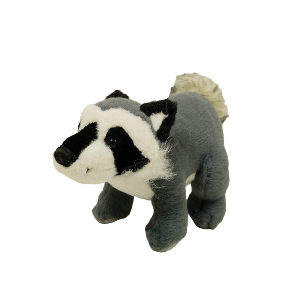 Ganz Bushy Tail Raccoon 7" Plush H11535 Gray Stuffed Animal Toy Realistic - Picture 1 of 11